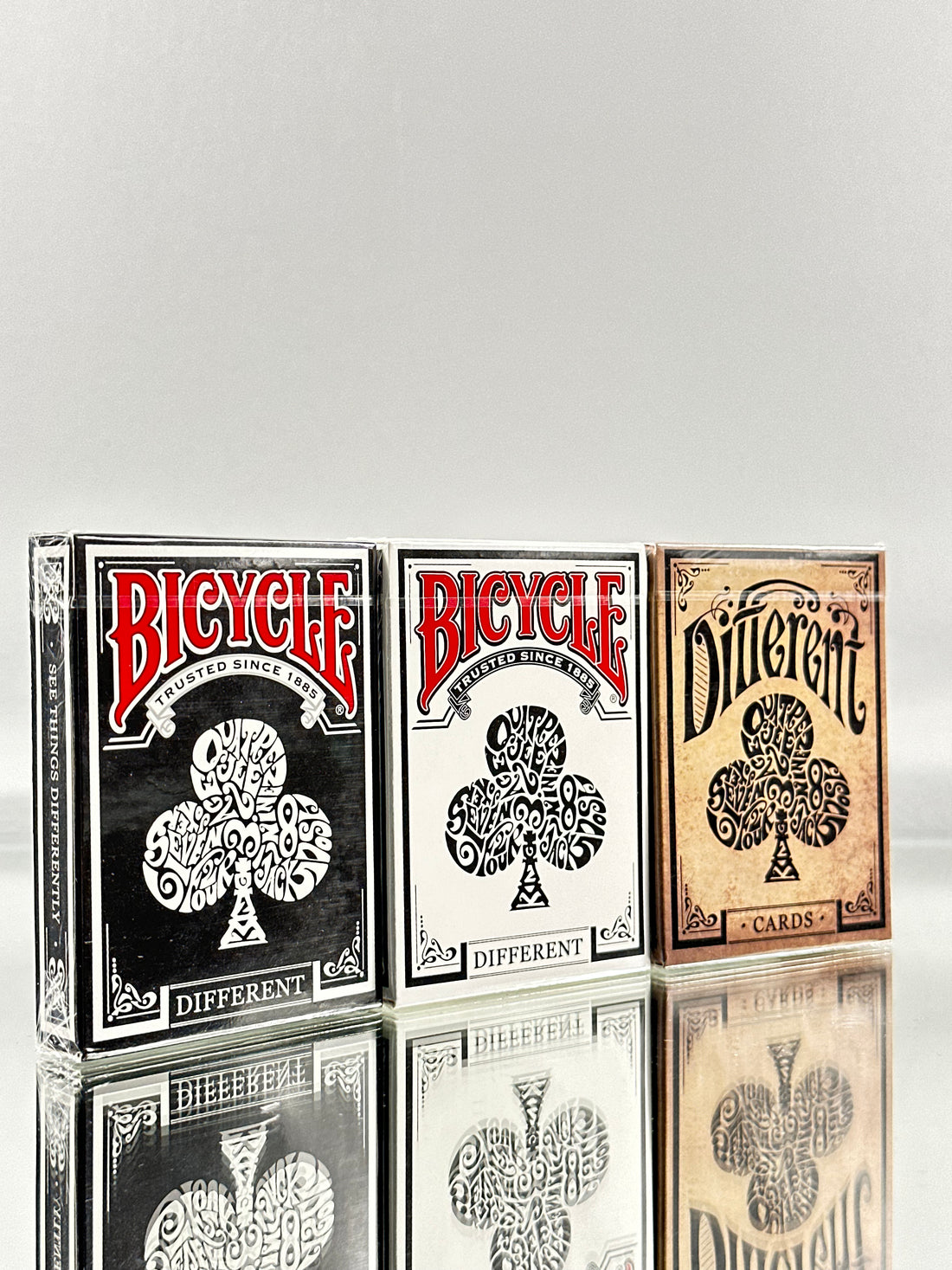 Bicycle Different Black, White And Unbranded Playing Cards Set