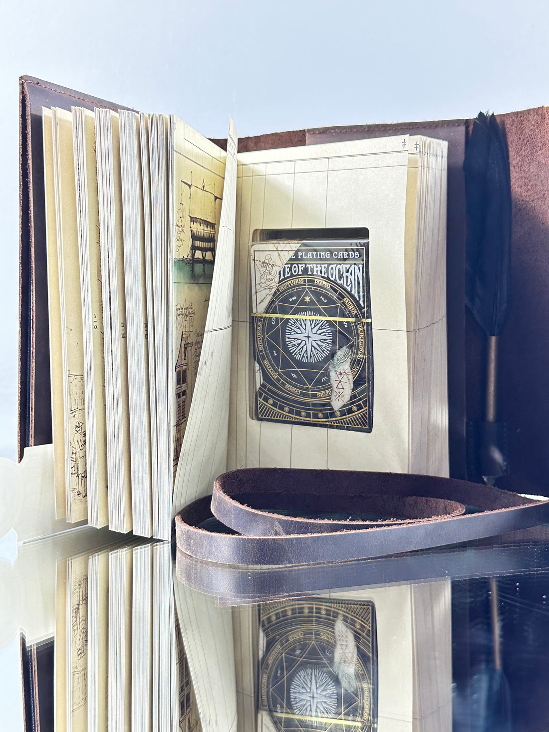 Book - The Eye of the Ocean Vol1 with Leather Cover and Astrolabe