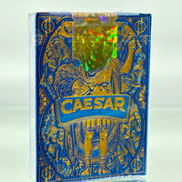Caesar Blue Playing Cards (Holo Gold Gilded)