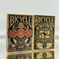 Bicycle Gold Certificate And Bicycle Federal 52 Playing Cards Set