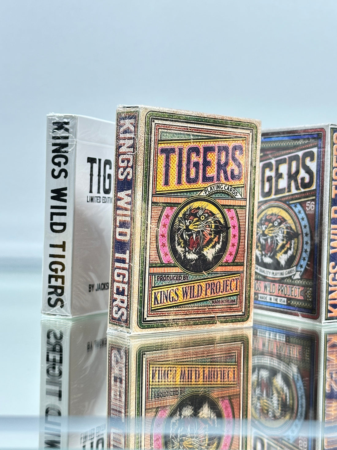 TIGERS Kings Wild Project Playing Cards SET of 3 (V2, V3, White Limited)