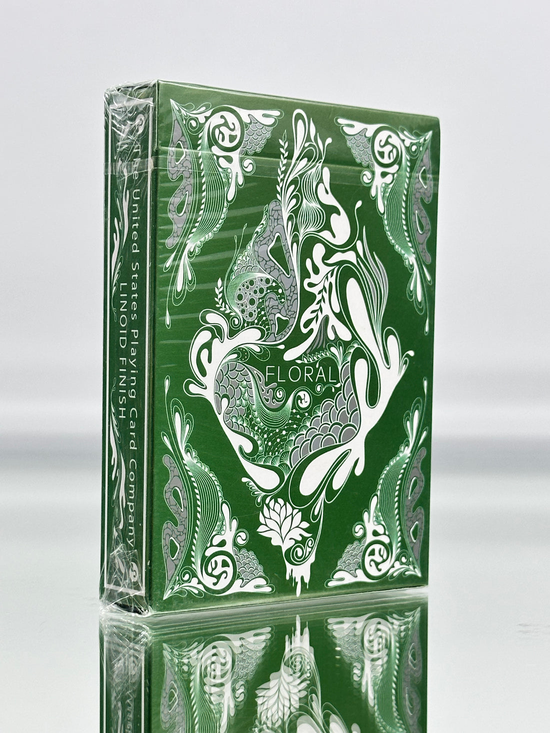 Floral 2 Deck Set GREEN PURPLE Playing Cards