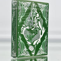 Floral 2 Deck Set GREEN PURPLE Playing Cards