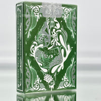 Floral 2 Deck Set GREEN PURPLE Playing Cards