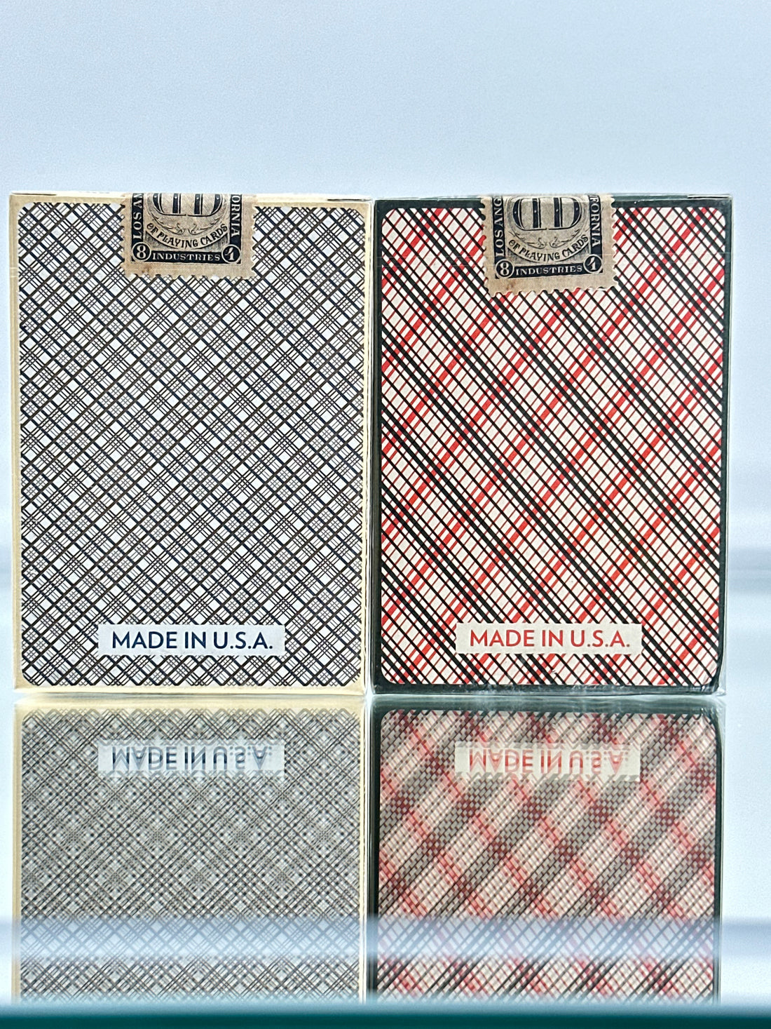 U.S. Regulation Playing Cards Vintage Plaid Set Of 2