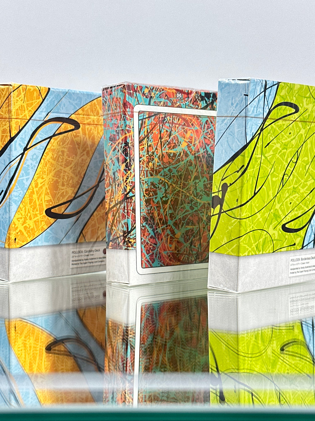 POLLOCK: Cardistry, Artistry, Borderless Playing Cards Set Of 3 EPCC (Standard, Standard, Limited)