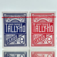 Tally-Ho Blue & Red Fan Back 2 Deck Set Playing Card