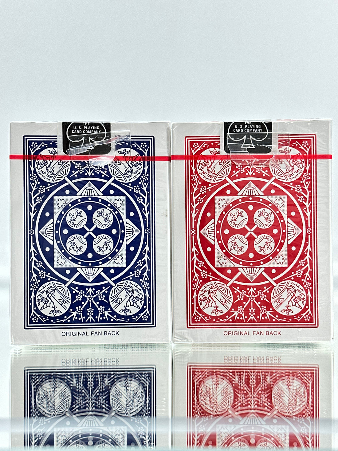 Tally-Ho Blue & Red Fan Back 2 Deck Set Playing Card