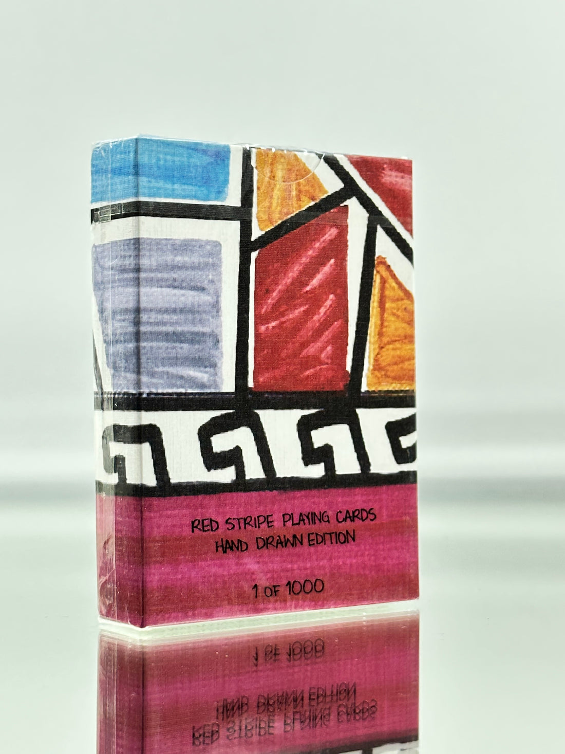 Red Stripe Hand Drawn Playing Cards