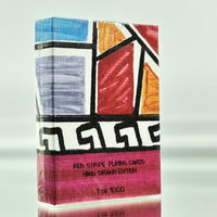 Red Stripe Hand Drawn Playing Cards