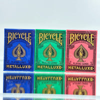 Bicycle Metalluxe Playing Cards Set of 3 (Blue, Green, Red)
