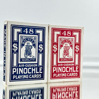 Bicycle Pinochle 48 Playing Cards Set (Blue, Red)
