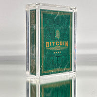 Bitcoin Premium Playing Cards (Green) With Custom Case