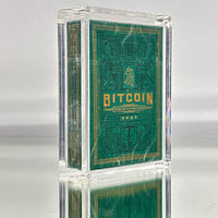 Bitcoin Premium Playing Cards (Green) With Custom Case