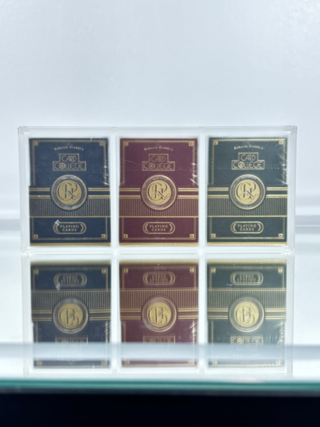 Card College Luxury 3 Deck Set In Acrylic Box USPCC
