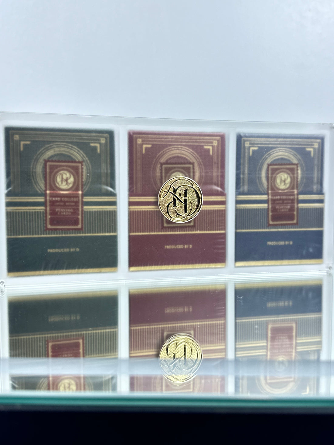 Card College Luxury 3 Deck Set In Acrylic Box USPCC