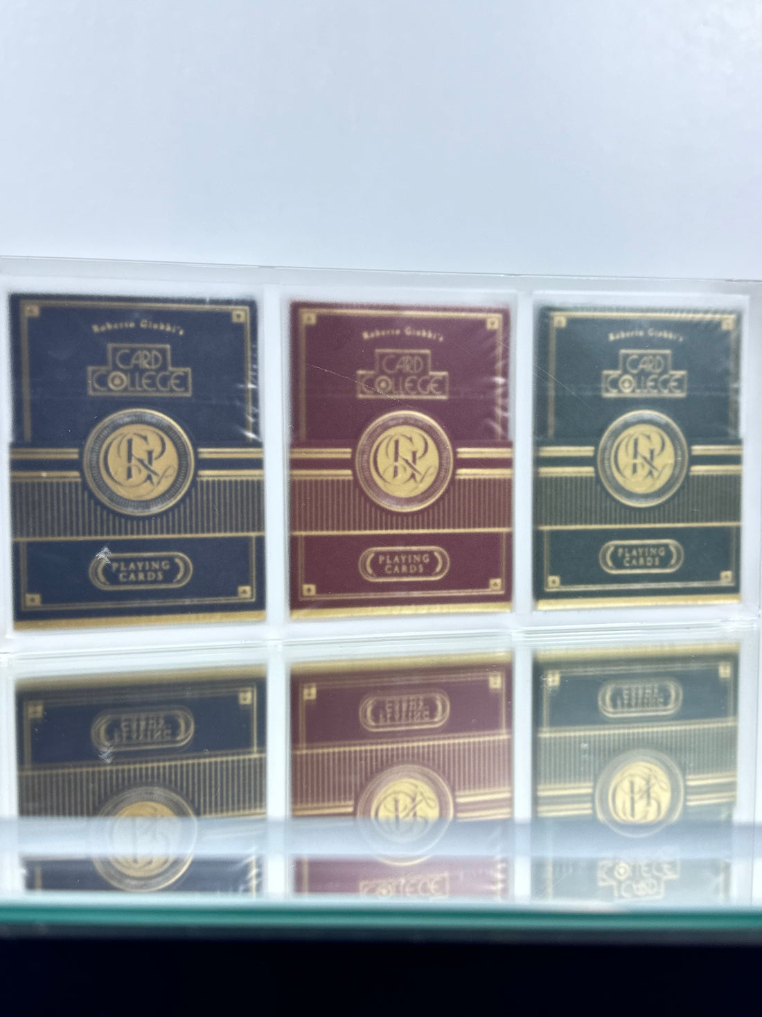 Card College Luxury 3 Deck Set In Acrylic Box USPCC