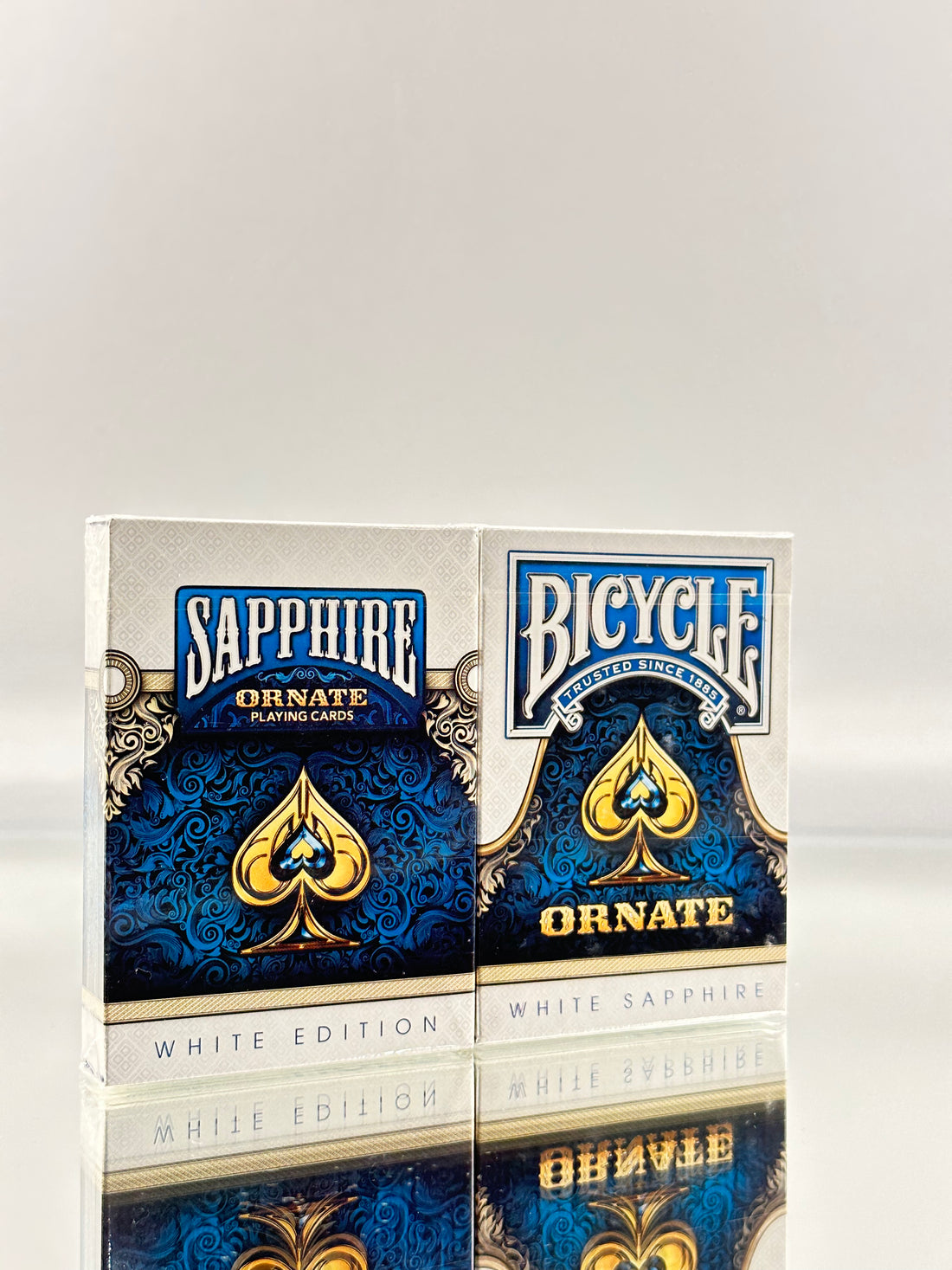 Bicycle And Unbranded Ornate White Sapphire Playing Cards Set USPCC