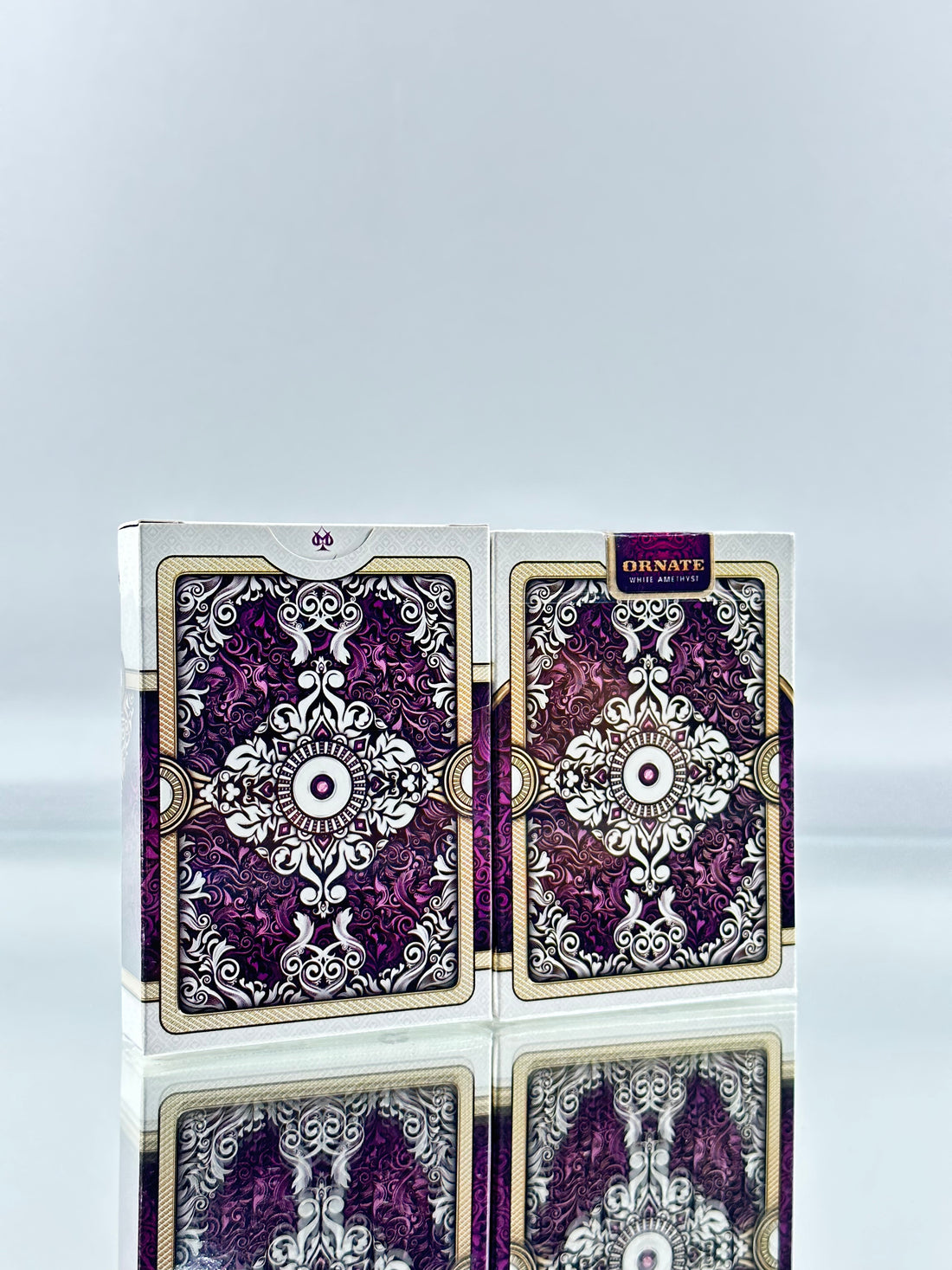 Bicycle And Unbranded Ornate White Amethyst Playing Cards Set USPCC (SIGNED)