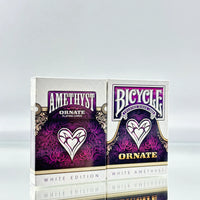 Bicycle And Unbranded Ornate White Amethyst Playing Cards Set USPCC