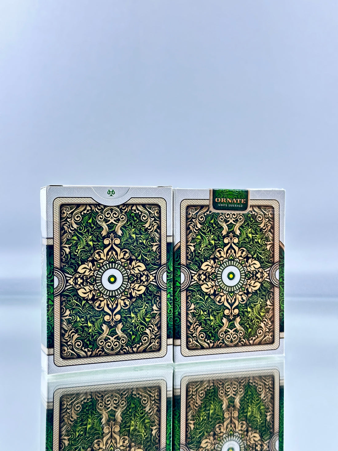 Bicycle And Unbranded Ornate White Emerald Playing Cards Set USPCC (SIGNED)