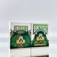 Bicycle And Unbranded Ornate White Emerald Playing Cards Set USPCC