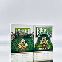 Bicycle And Unbranded Ornate White Emerald Playing Cards Set USPCC