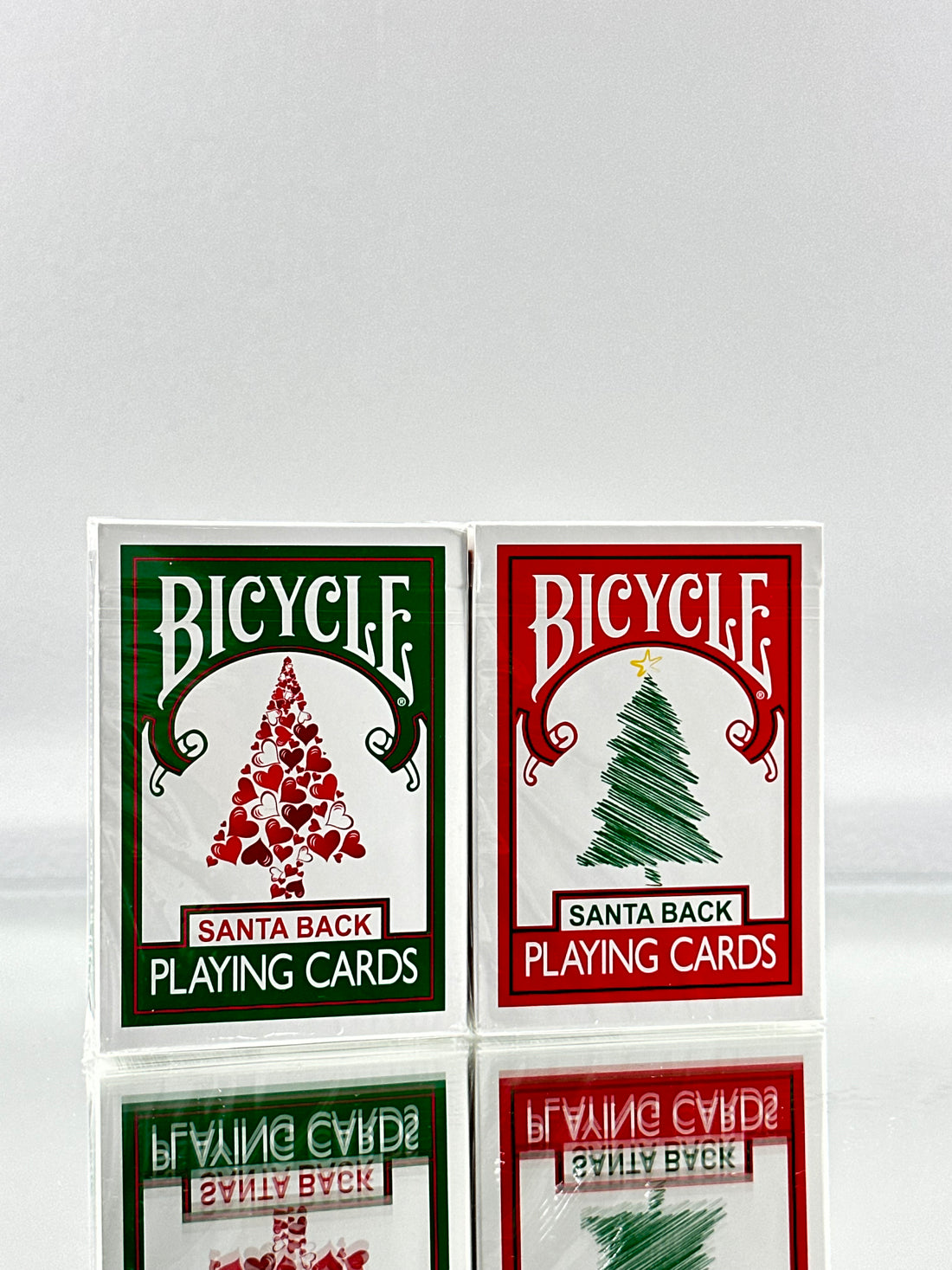 Bicycle Santa Back Red & Green Playing Cards Set