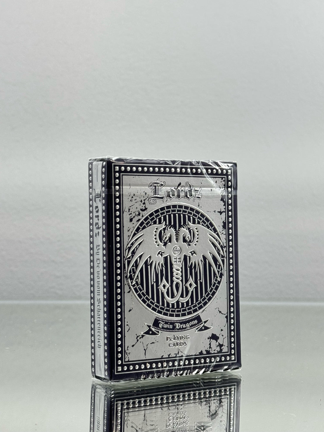 Lordz Twin Dragons Silver Foil Playing Cards USPCC