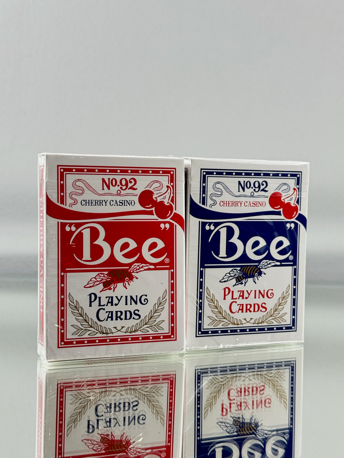 "Bee" Cherry Casino Playing Cards Set (Red, Blue)