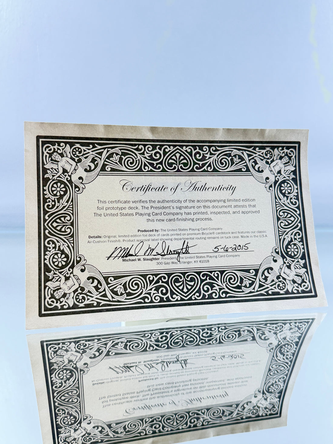 USPCC Silver Foil Prototype Playing Cards (Signed)