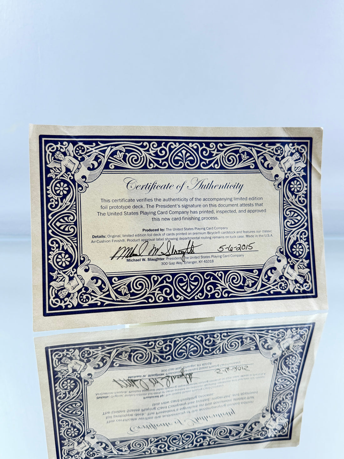 USPCC Blue Foil Prototype Playing Cards (Signed)