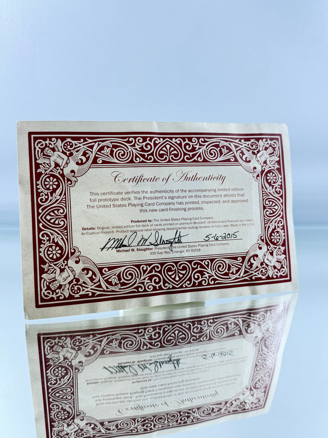 USPCC Red Foil Prototype Playing Cards (Signed)