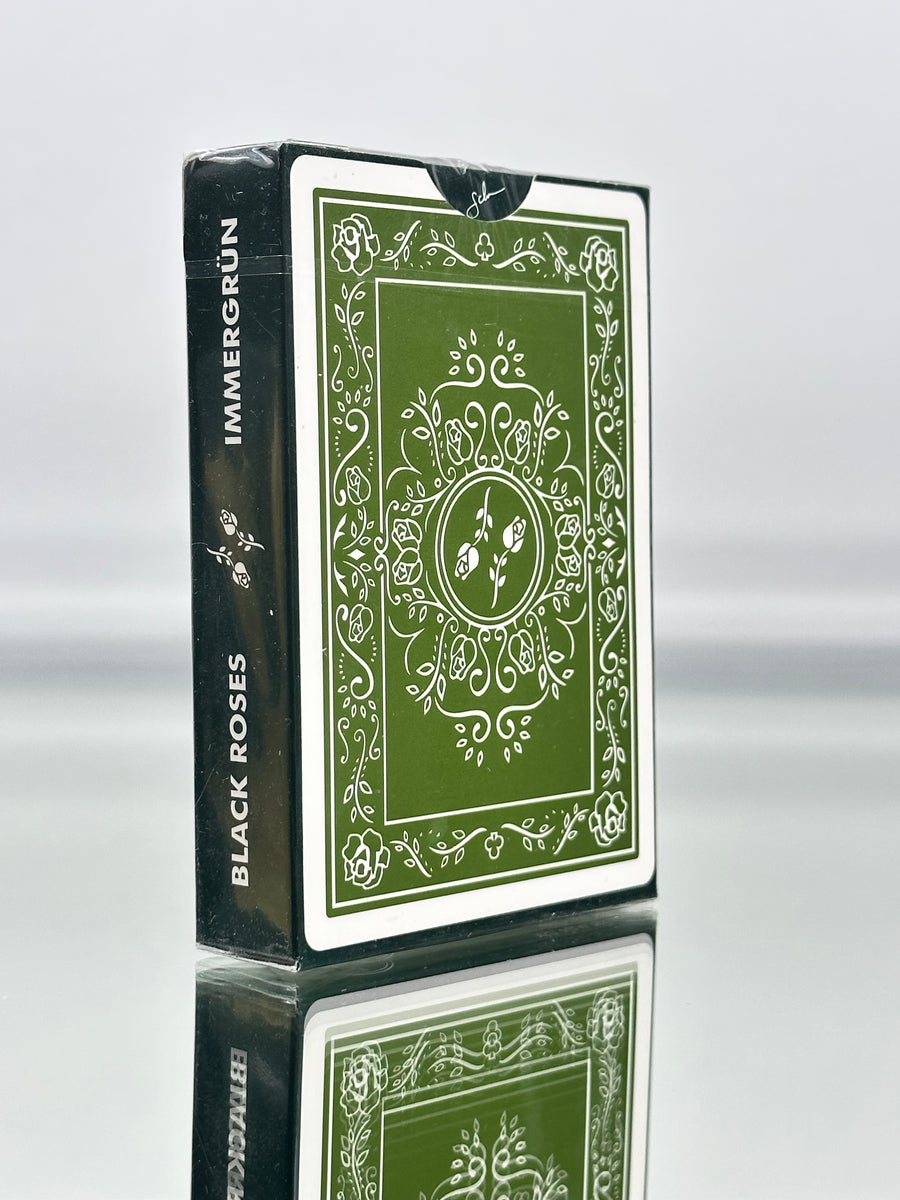 Black Roses 2nd Edition Green Playing Cards USPCC