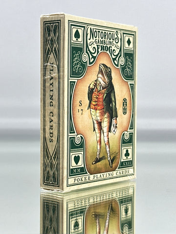 Notorious Gambling Frog Green Playing Cards WJPC