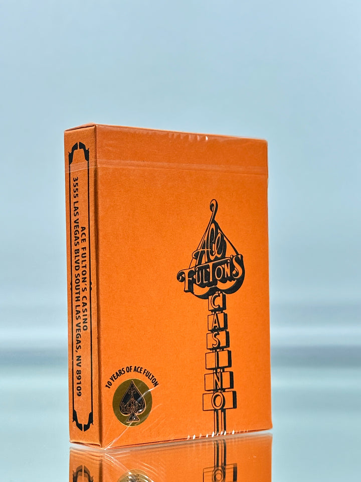 Ace Fulton's 10 Year Anniversary Orange Playing Cards USPCC