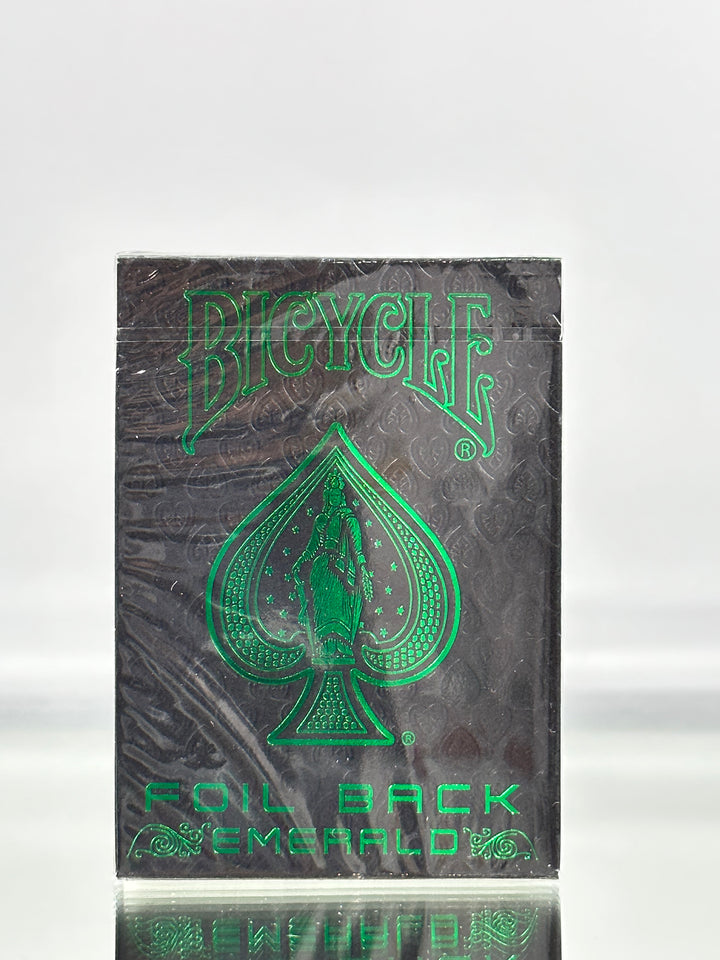 Foil Back Emerald Bicycle Playing Cards