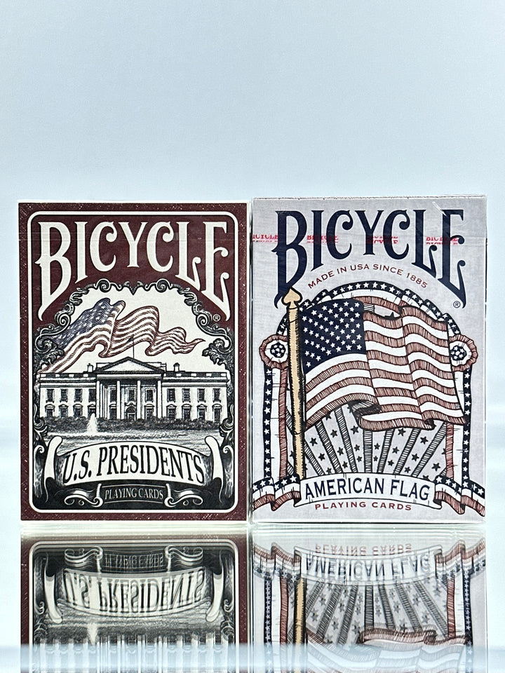 US Presidents V2 Republican Red and American Flag Bicycle Playing Cards Set