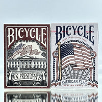 US Presidents V2 Republican Red and American Flag Bicycle Playing Cards Set