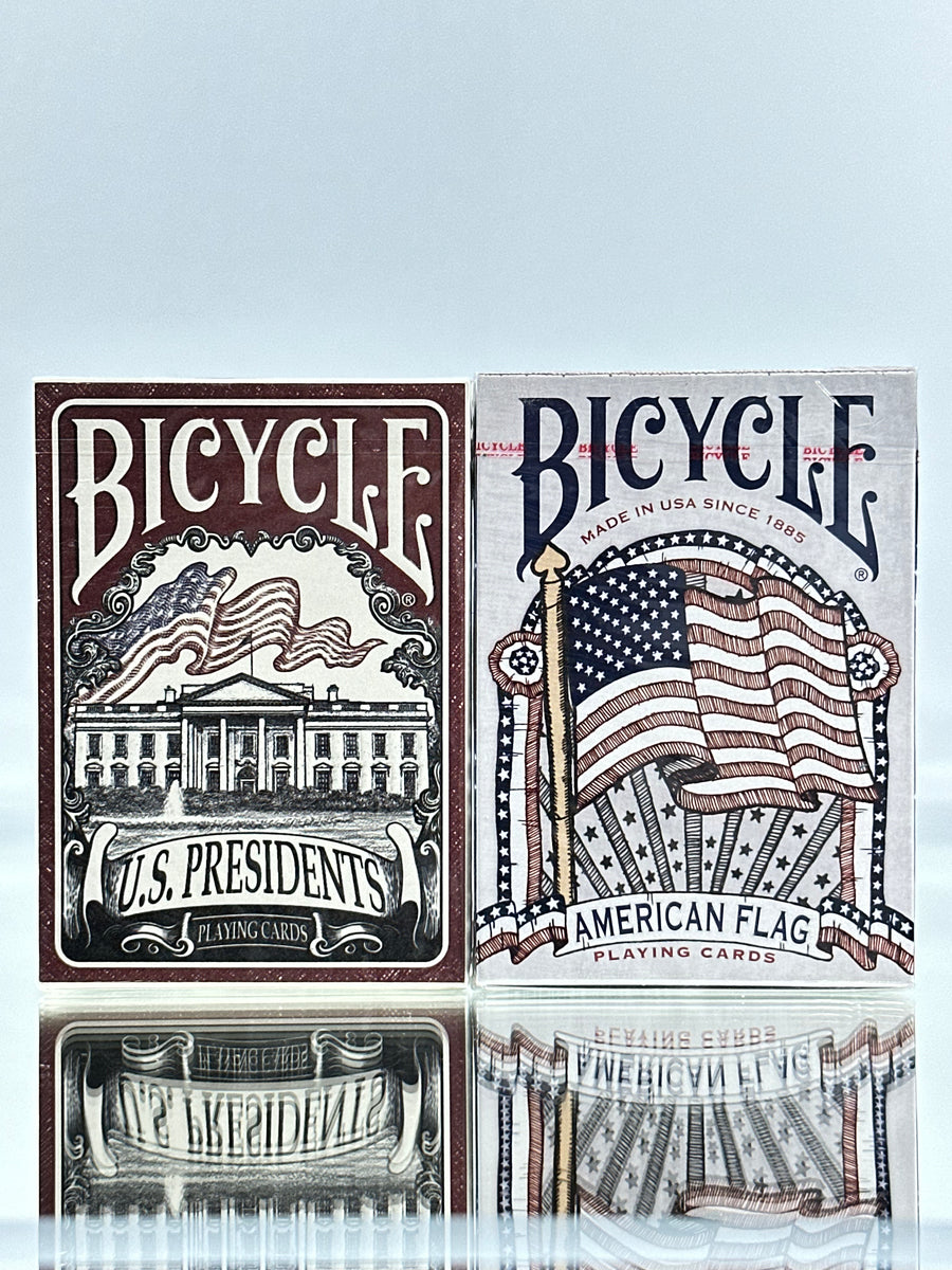 US Presidents V2 Republican Red and American Flag Bicycle Playing Cards Set