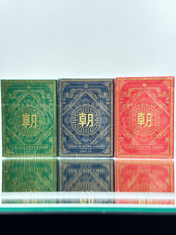 Chao Playing Cards Set (Green, Porcelain Blue, Red)