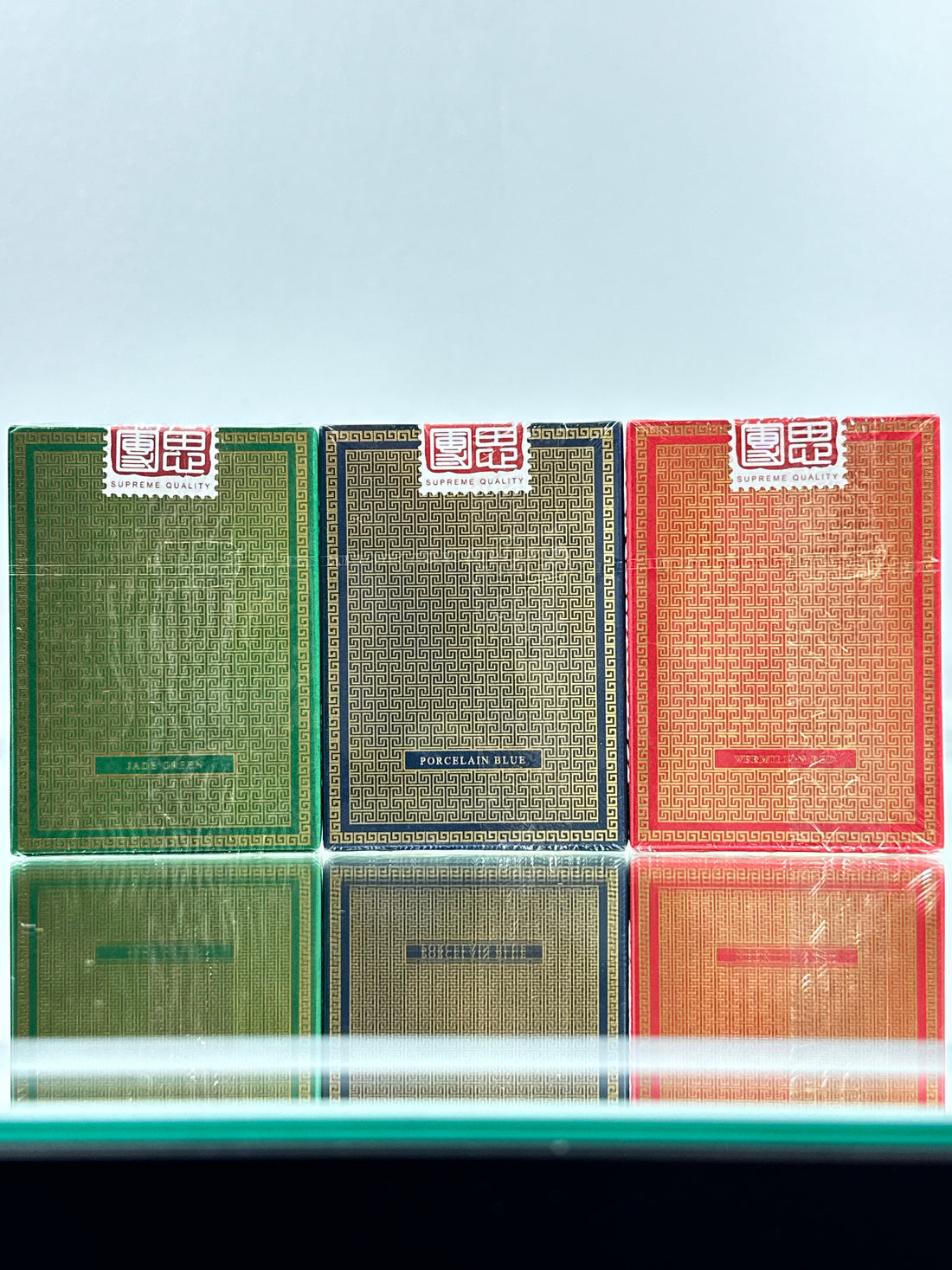 Chao Playing Cards Set (Green, Porcelain Blue, Red)