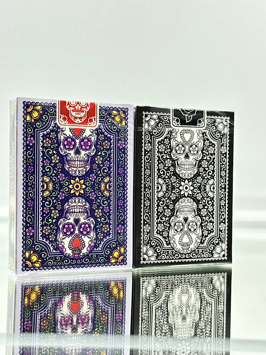 Bicycle Dia de Los Muertos Playing Cards Set (Purple And Black)