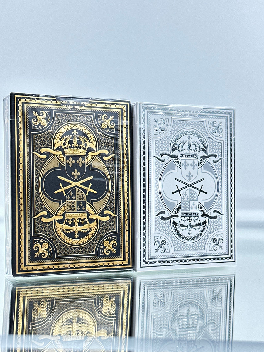 Bicycle 100 Hundred Years' War Gold And Silver Playing Cards Set