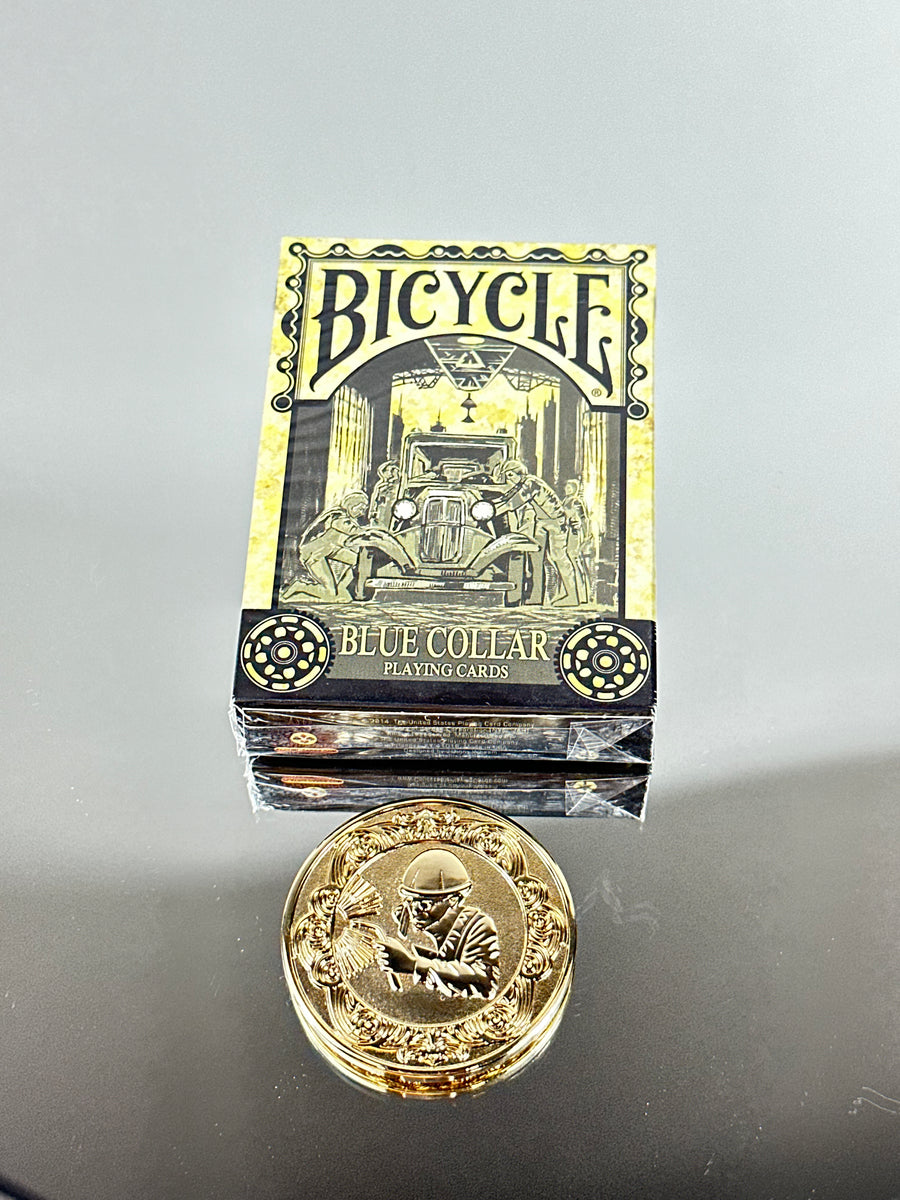 Bicycle Blue Collar Playing Cards Deck With COIN