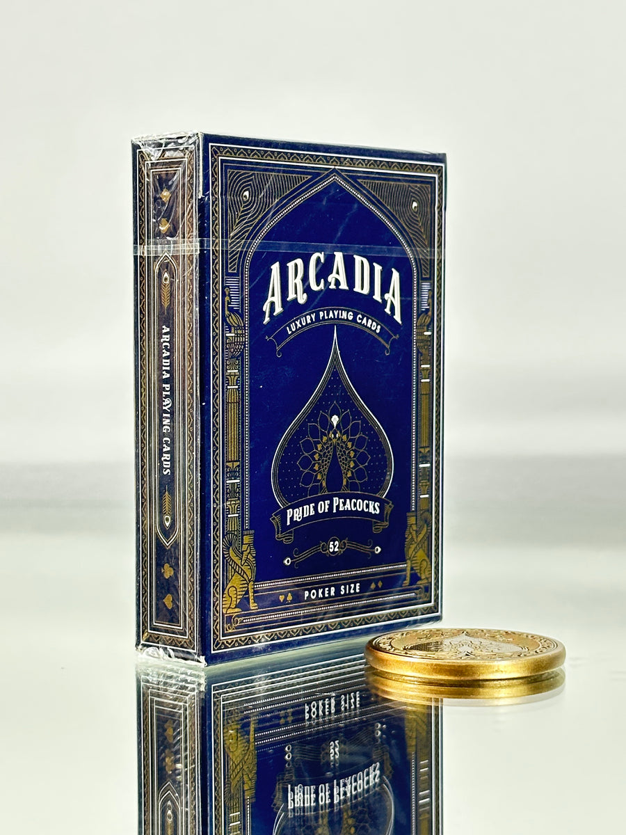 Arcadia Pride of Peacocks Playing Cards Cartamundi (Coin Included)