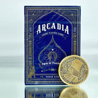 Arcadia Pride of Peacocks Playing Cards Cartamundi (Coin Included)