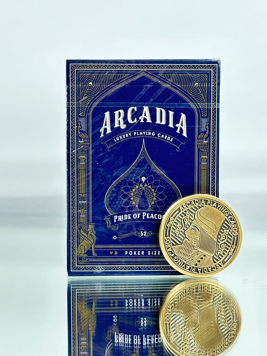 Arcadia Pride of Peacocks Playing Cards Cartamundi (Coin Included)