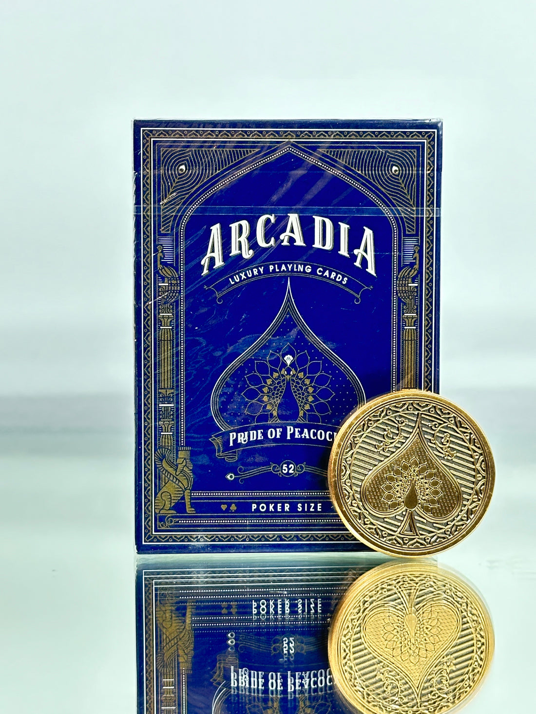 Arcadia Pride of Peacocks Playing Cards Cartamundi (Coin Included)