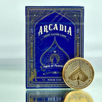 Arcadia Pride of Peacocks Playing Cards Cartamundi (Coin Included)